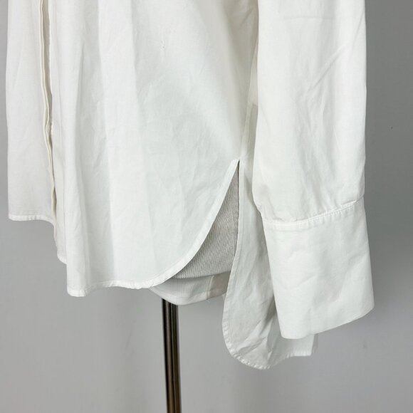 Essential Antwerp Barah White Button Down Shirt Boxy Oversized Hi-Low Size Mediu - Picture 3 of 6